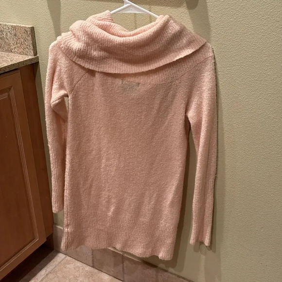 Trouve woman's long tunic light pink sweater - Picture 5 of 9